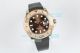 EWF Replica Rolex Yacht Master Chocolate Dial Rose Gold Bezel Black Rubber Watch (2)_th.jpg